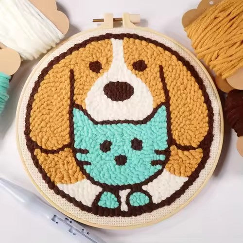 DIY Stanzstick-Nadel Stickset – Anfänger Set mit Schönen Motiven