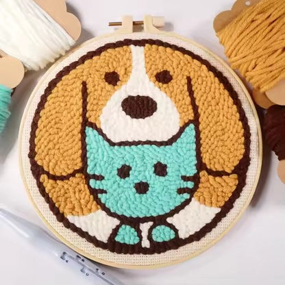 DIY Stanzstick-Nadel Stickset – Anfänger Set mit Schönen Motiven