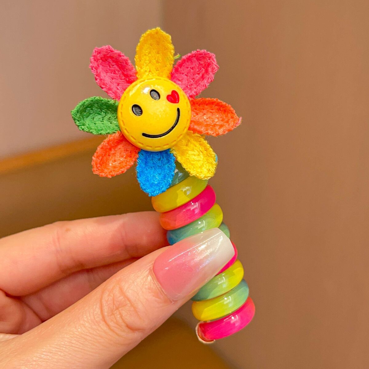Süßes Spiral-Haargummi-Set für Kinder