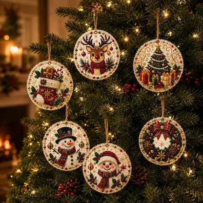 DIY-Weihnachts-Holzanhänger-Diamond-Painting-Set