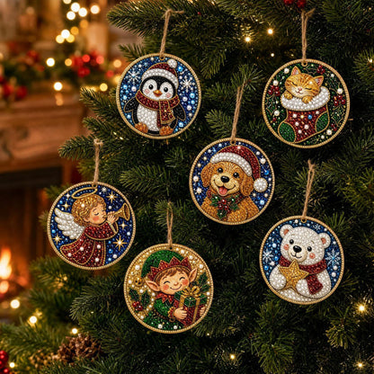DIY-Weihnachts-Holzanhänger-Diamond-Painting-Set