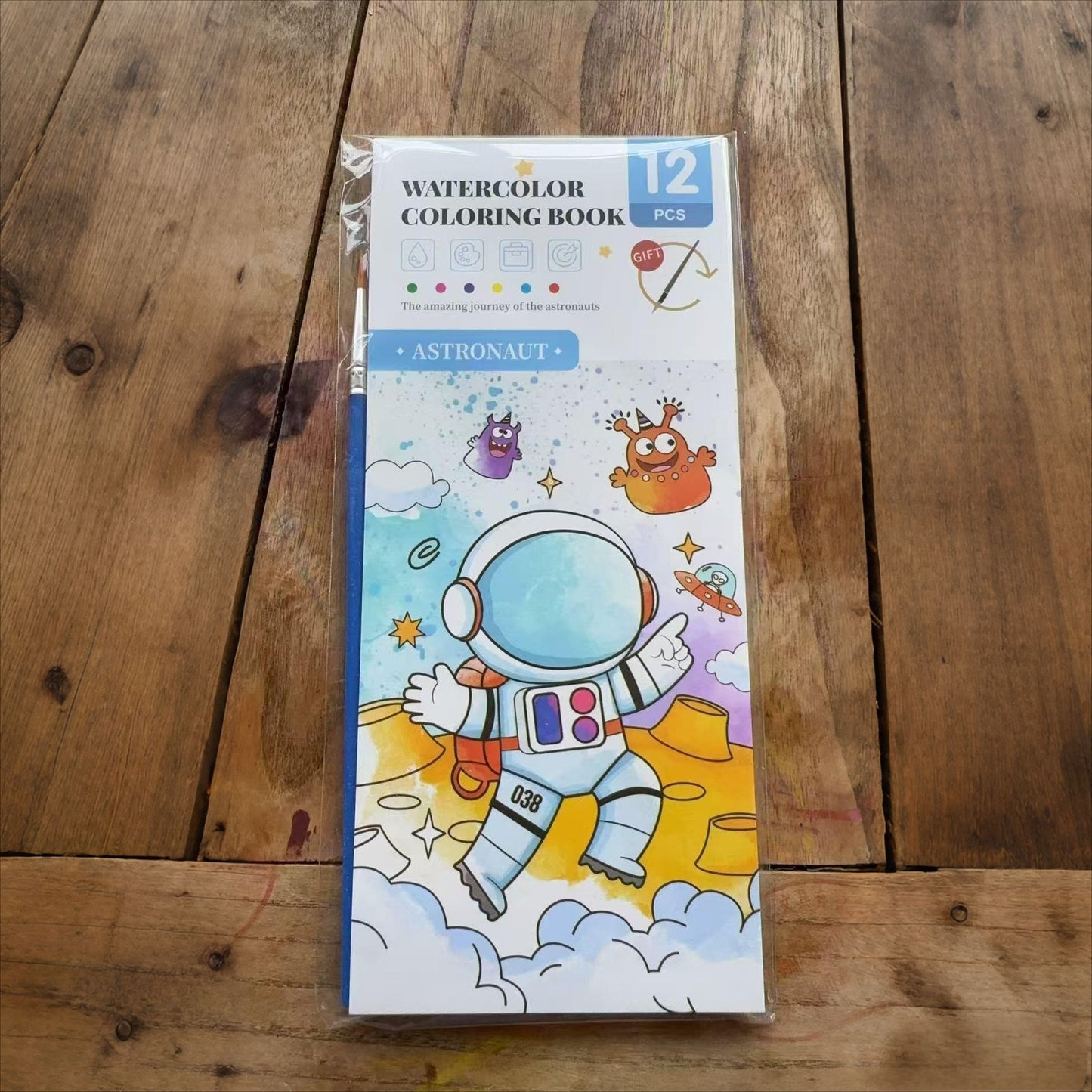 All-in-One-Aquarell-Malbuch mit integrierten Farben & Pinsel