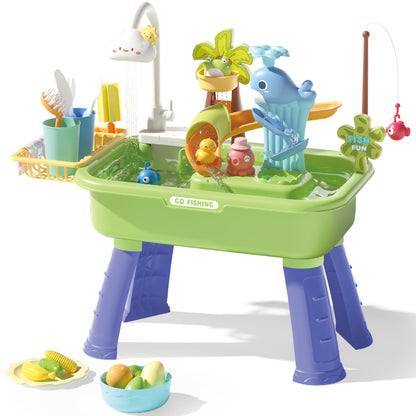 Sommer Wasser-Spieltisch mit automatischem Wasserfluss – Interaktives Spielset für Kinder