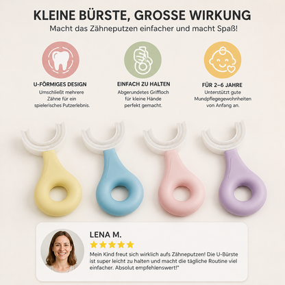 U-förmige Zahnbürste für Kinder