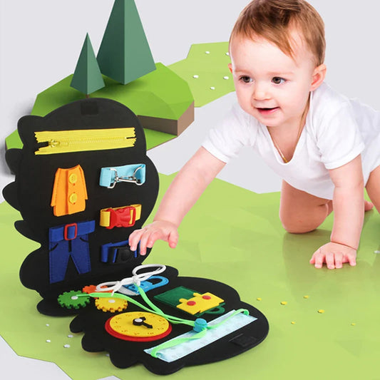 Montessori Beschäftigunsbuch im Weihnachtsmann Design