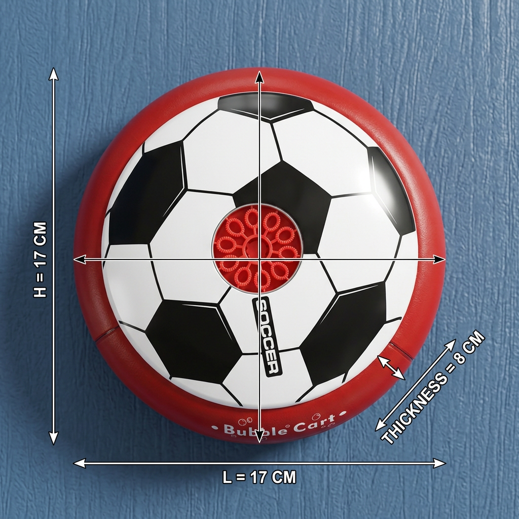 Ferngesteuerter Fußball-Seifenblasenball mit Licht & Musik