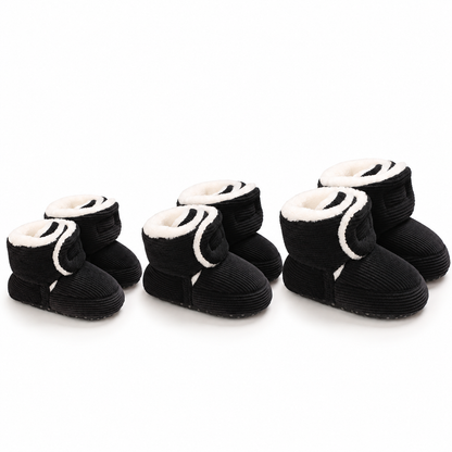 Warme & gemütliche Plüsch-Baby-Booties mit weichen rutschfesten Sohlen