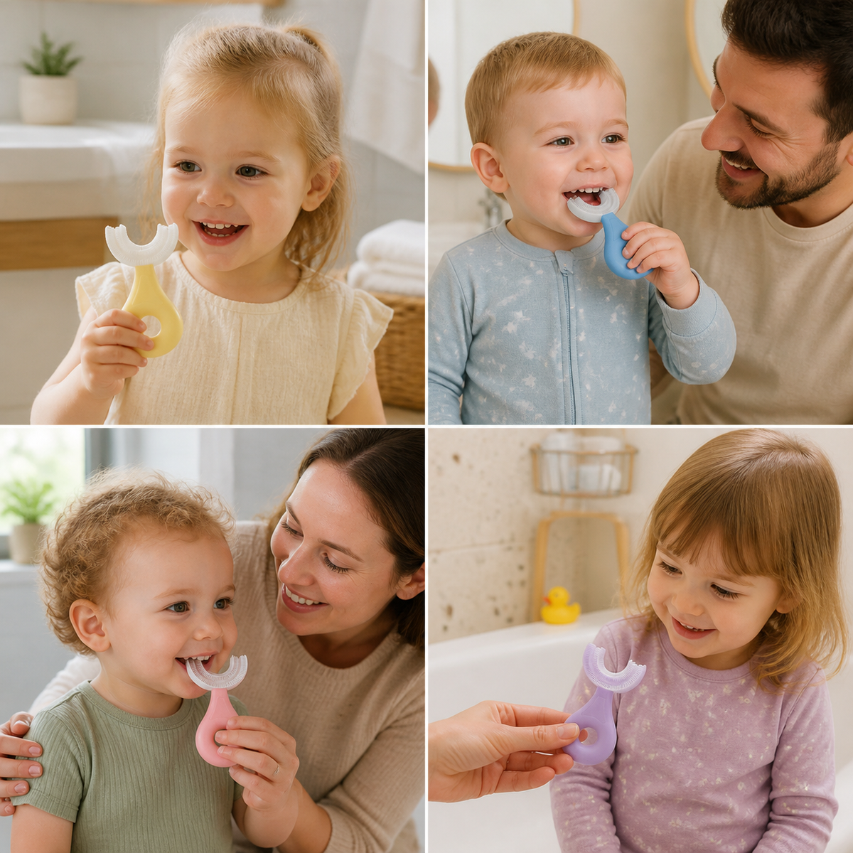 U-förmige Zahnbürste für Kinder