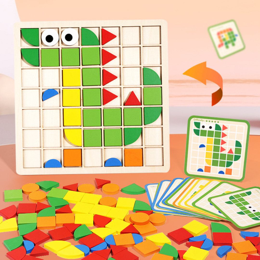 Montessori Mosaik Puzzle Farben und Formen Spiel