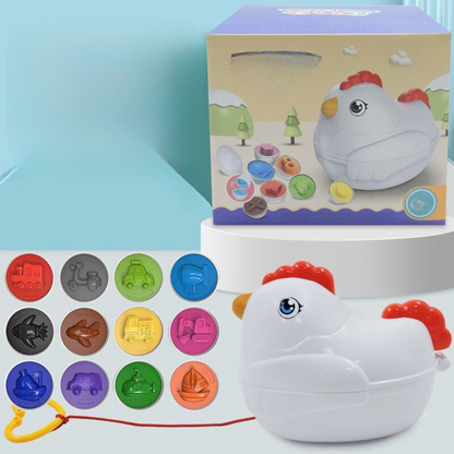 Montessori Formen und Farben Huhn