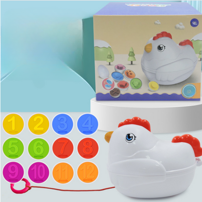 Montessori Formen und Farben Huhn