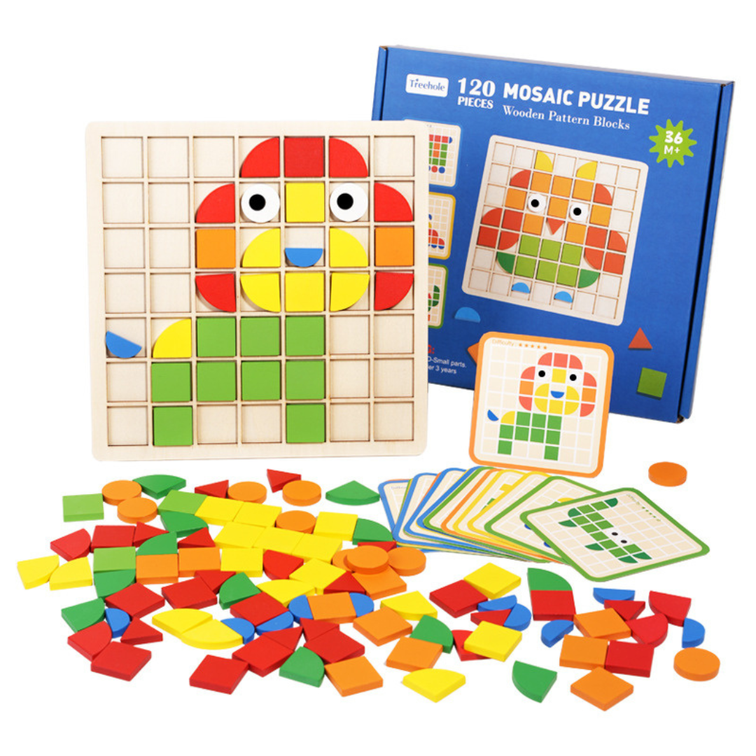 Montessori Mosaik Puzzle Farben und Formen Spiel