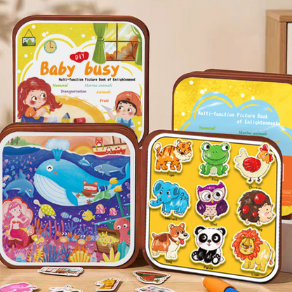 2in1 Magisches Montessori Geschichten Buch zum Malen und Spielen