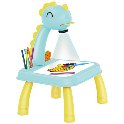 Kreativer Zeichentisch mit Beamer