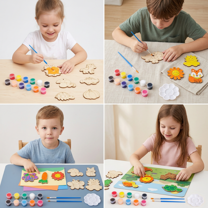 DIY-Holz-Bastelset zum Bemalen & Spielen für Kinder
