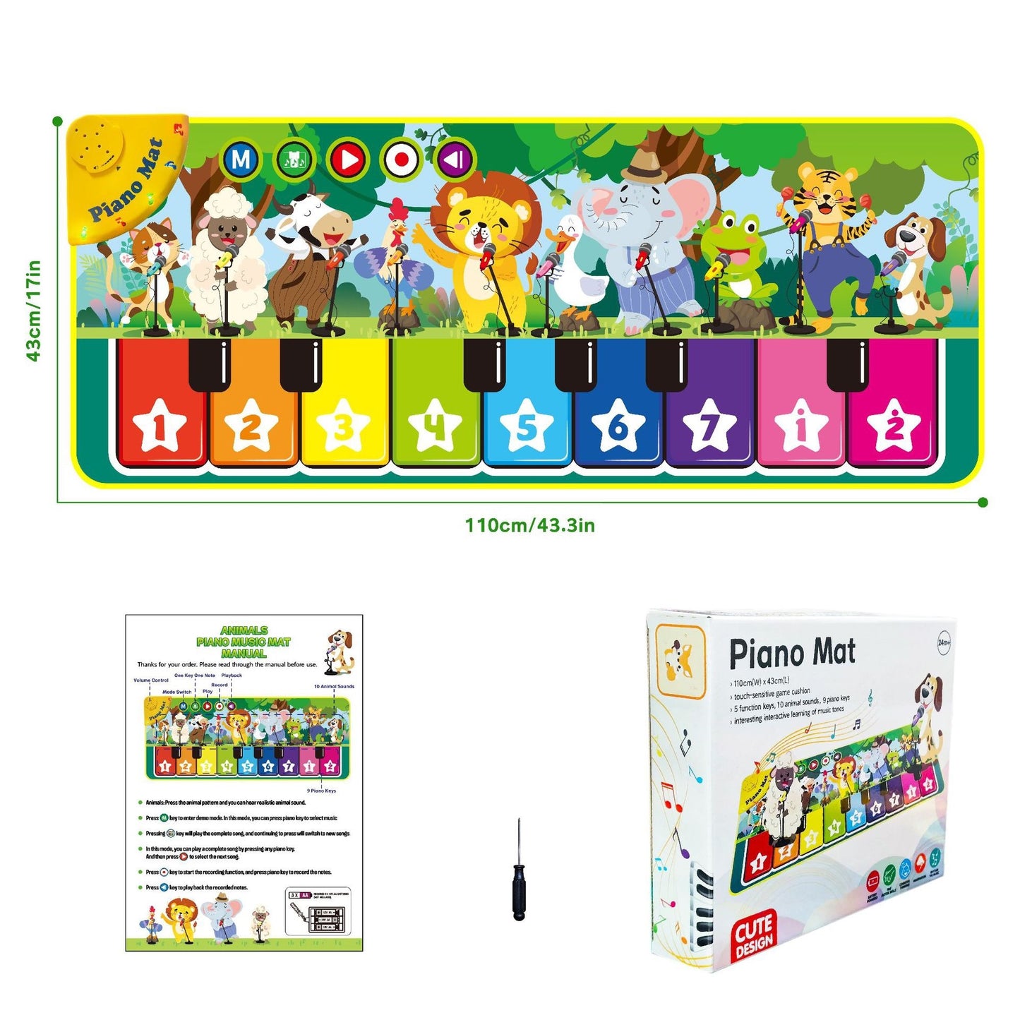 Interaktive Musik-Klavier-Spielmatte für Kinder