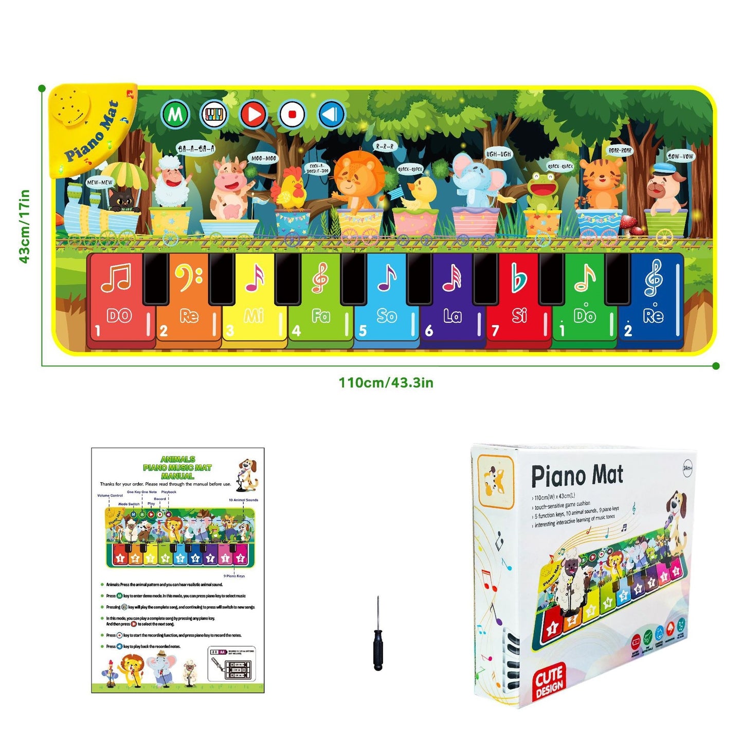 Interaktive Musik-Klavier-Spielmatte für Kinder