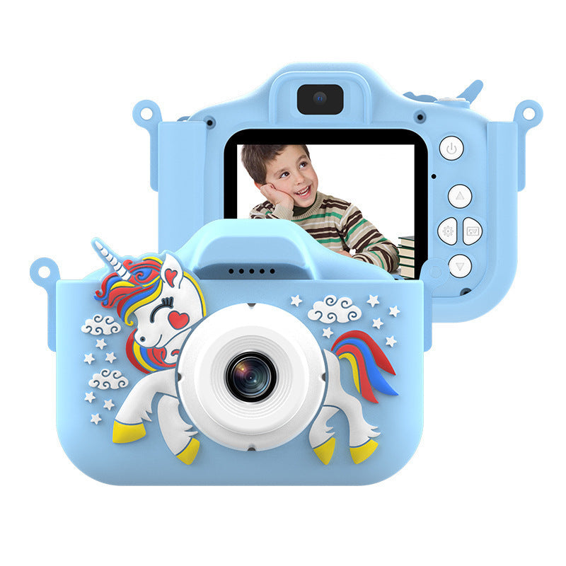Wiederaufladbare Digitalkamera für Kinder mit Selfie-Modus, HD-Video & Silikonhülle