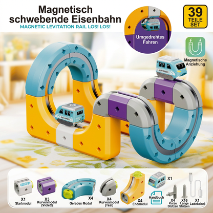 DIY-Schwerkraft-Würfelbahn-Bauset mit elektrischem Zug