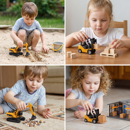 RC-Baufahrzeuge im Maßstab 1:64 – Gabelstapler, Bagger, Muldenkipper & Bulldozer