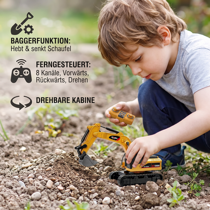 RC-Baufahrzeuge im Maßstab 1:64 – Gabelstapler, Bagger, Muldenkipper & Bulldozer