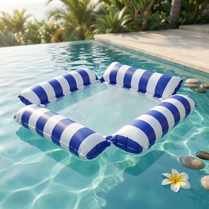 Aufblasbare Wassermatte mit Netzfläche – Komfortable Pool- & Schwimmliege