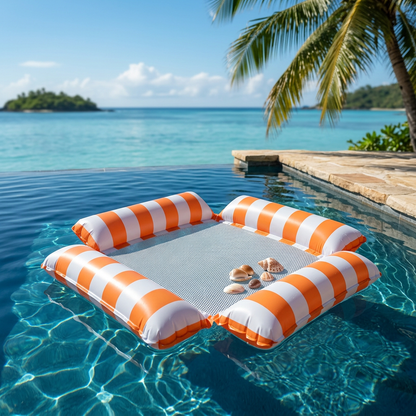 Aufblasbare Wassermatte mit Netzfläche – Komfortable Pool- & Schwimmliege