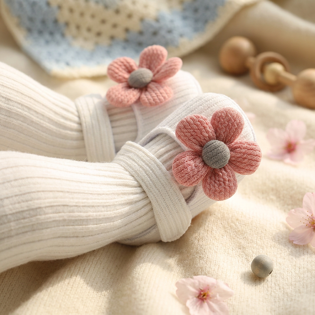 Sommer Babyschuhe mit weicher Sohle im Blumendesign