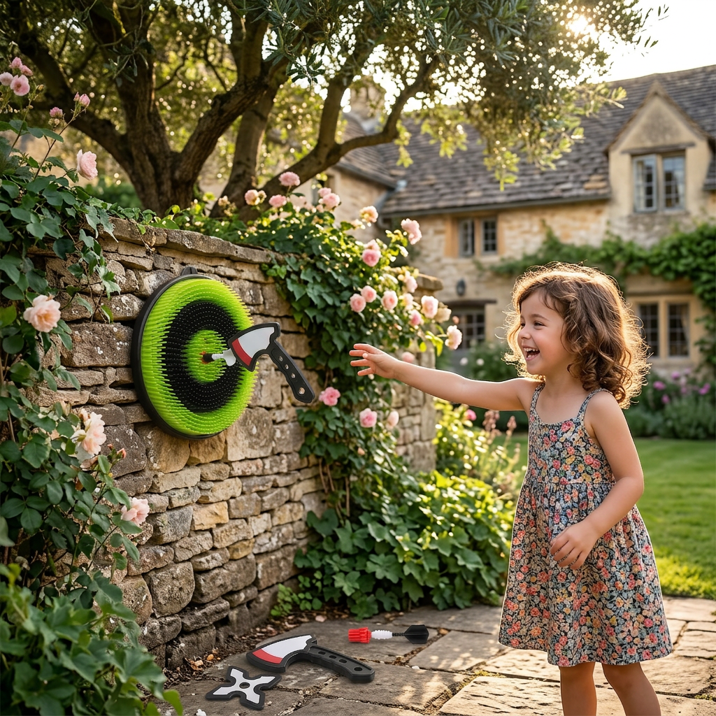 Axtwurfspiel für den Garten