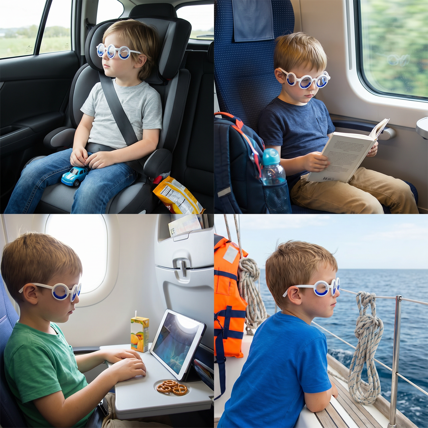 Kinder-Reisekrankheits-Brille – Ultraleichte Hilfe gegen Übelkeit auf Reisen