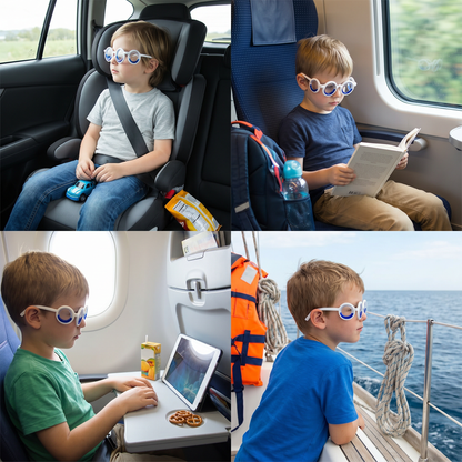 Kinder-Reisekrankheits-Brille – Ultraleichte Hilfe gegen Übelkeit auf Reisen