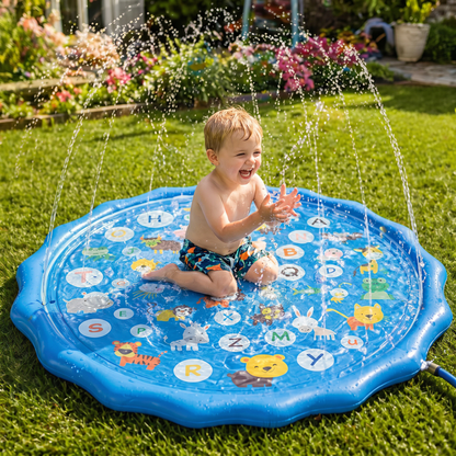 Aufblasbare Kinder-Wasserspielmatte mit Sprinkler – Outdoor Sprühspaß für Garten & Strand