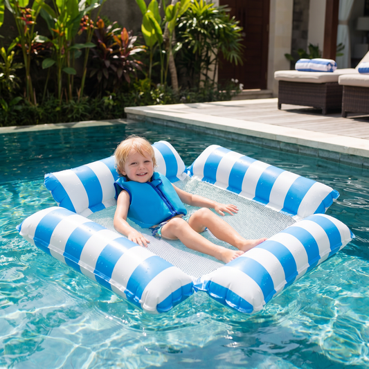 Aufblasbare Wassermatte mit Netzfläche – Komfortable Pool- & Schwimmliege