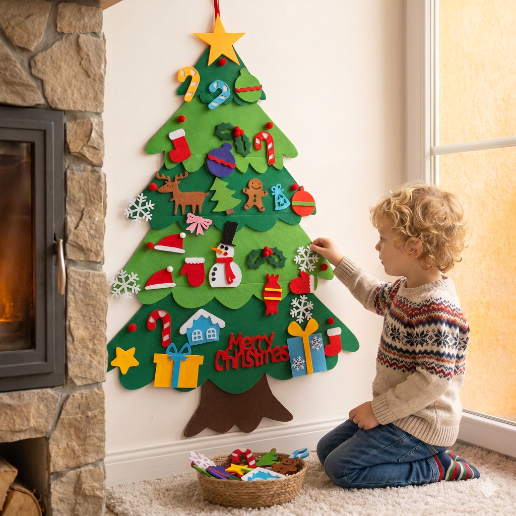 Montessori Filz Weihnachtsbaum