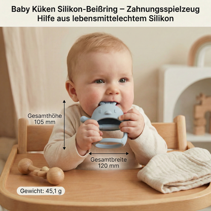 Baby Küken Silikon-Beißring – Zahnungsspielzeug Hilfe aus lebensmittelechtem Silikon