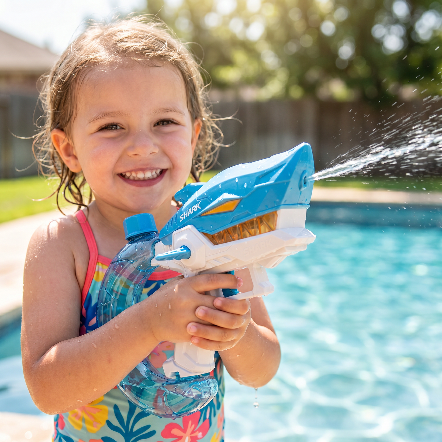 Elektrische Hai-Wasserpistole für Kinder – Vollautomatischer Wasserspaß für heiße Sommertage