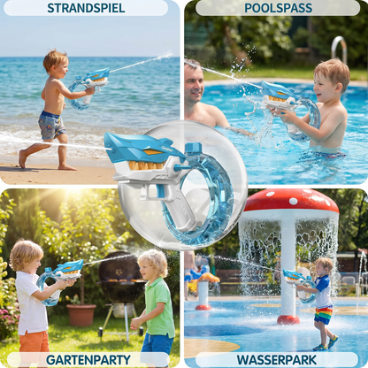 Elektrische Hai-Wasserpistole für Kinder – Vollautomatischer Wasserspaß für heiße Sommertage