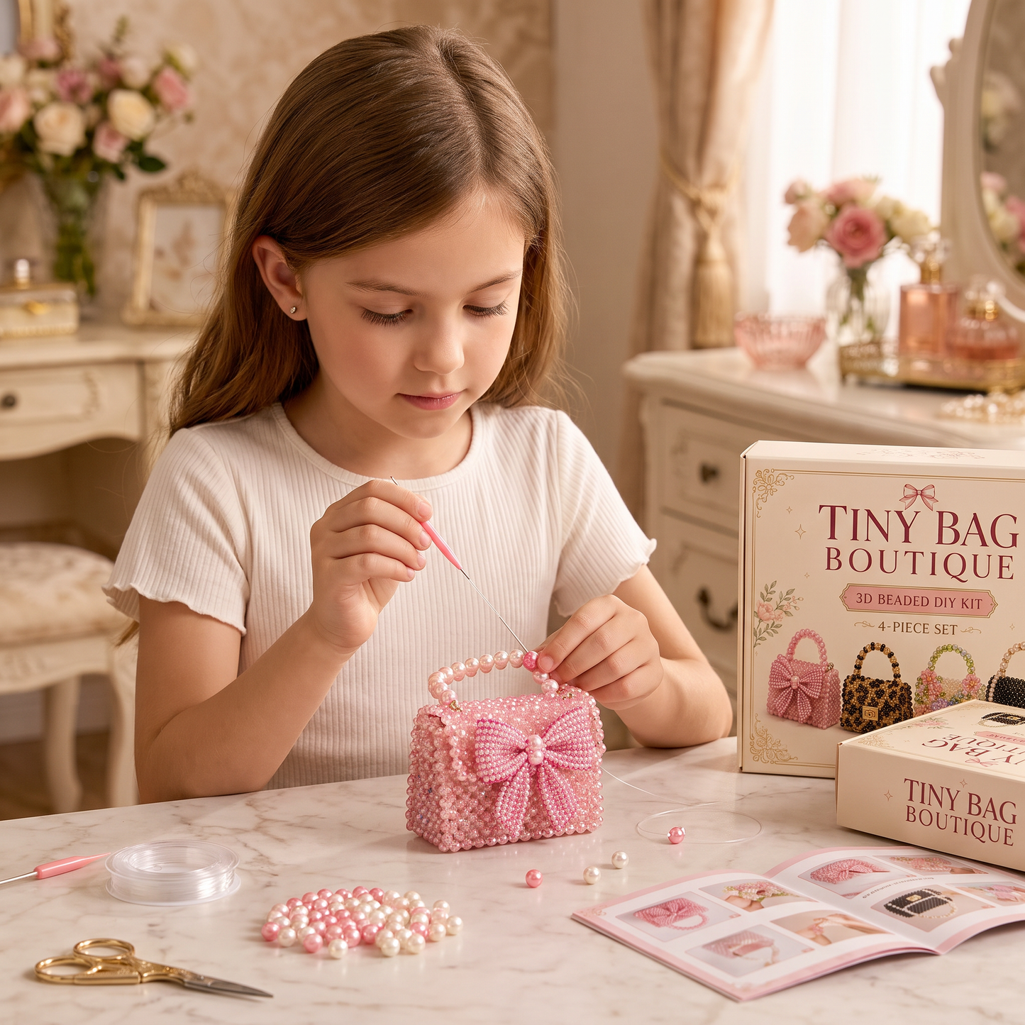 3D-Perlentier-Bastelset – DIY-Set für Mini-Perlenkunst für Anfänger