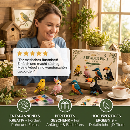 3D-Perlentier-Bastelset – DIY-Set für Mini-Perlenkunst für Anfänger