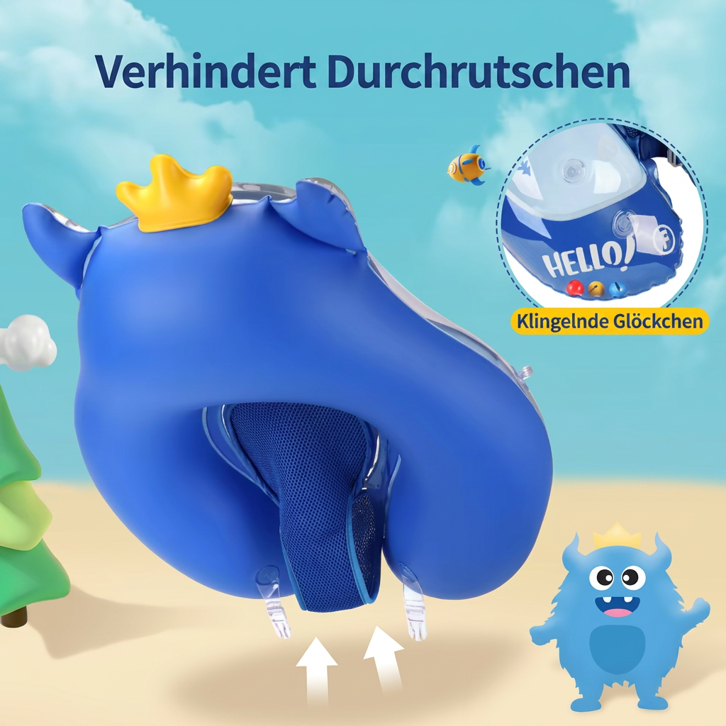 Aufblasbarer Baby-Schwimmring mit Schultergurten & Sonnendach – Sicherer Pool-Sitz für Babys