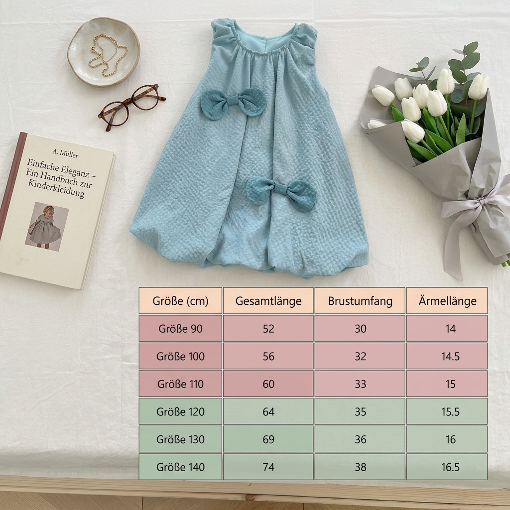 Trendiges 2-teiliges Mädchen-Set – Grünes Outfit mit Schleifen-Details