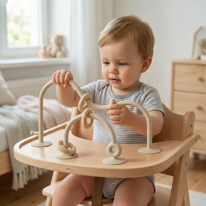 Silikon Motorik-Spielzeug für Babys – Saugnapf Lernspiel für Tisch & Hochstuhl