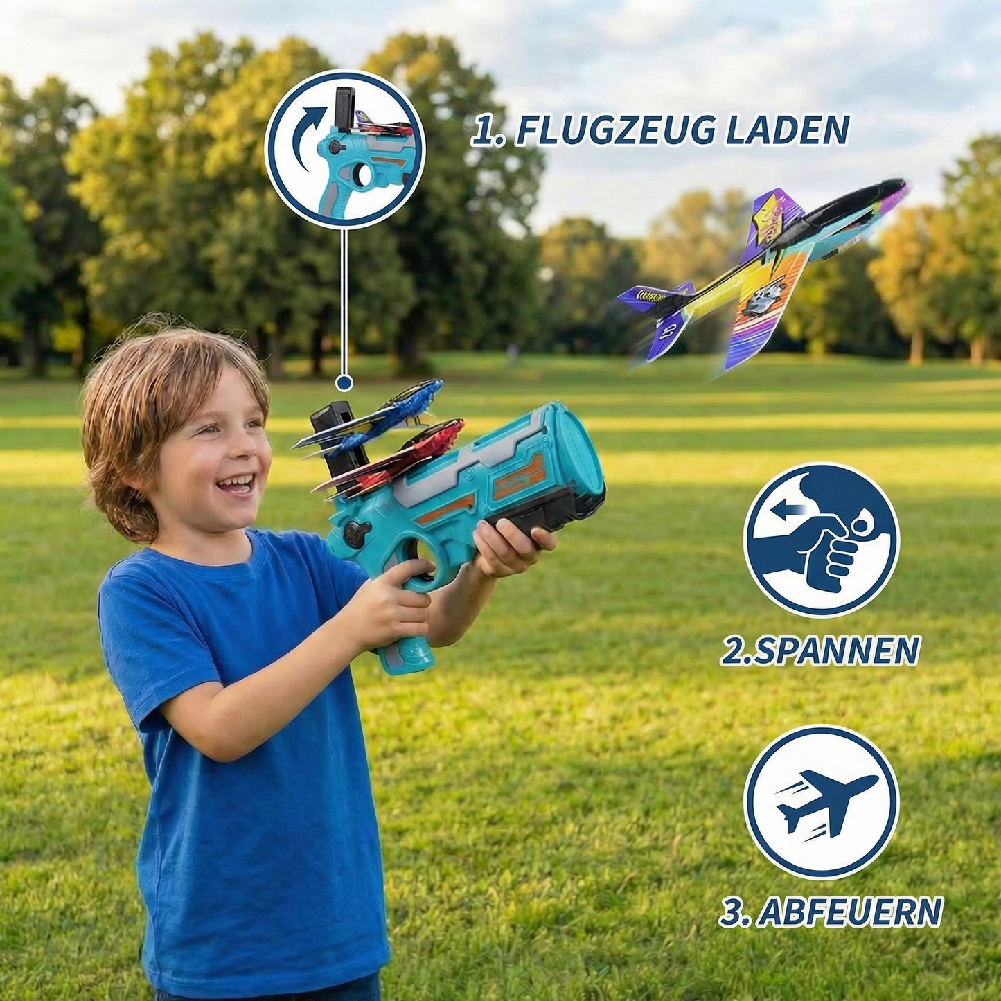 Kinder Flugzeug-Katapult Launcher – Outdoor Flugspiel