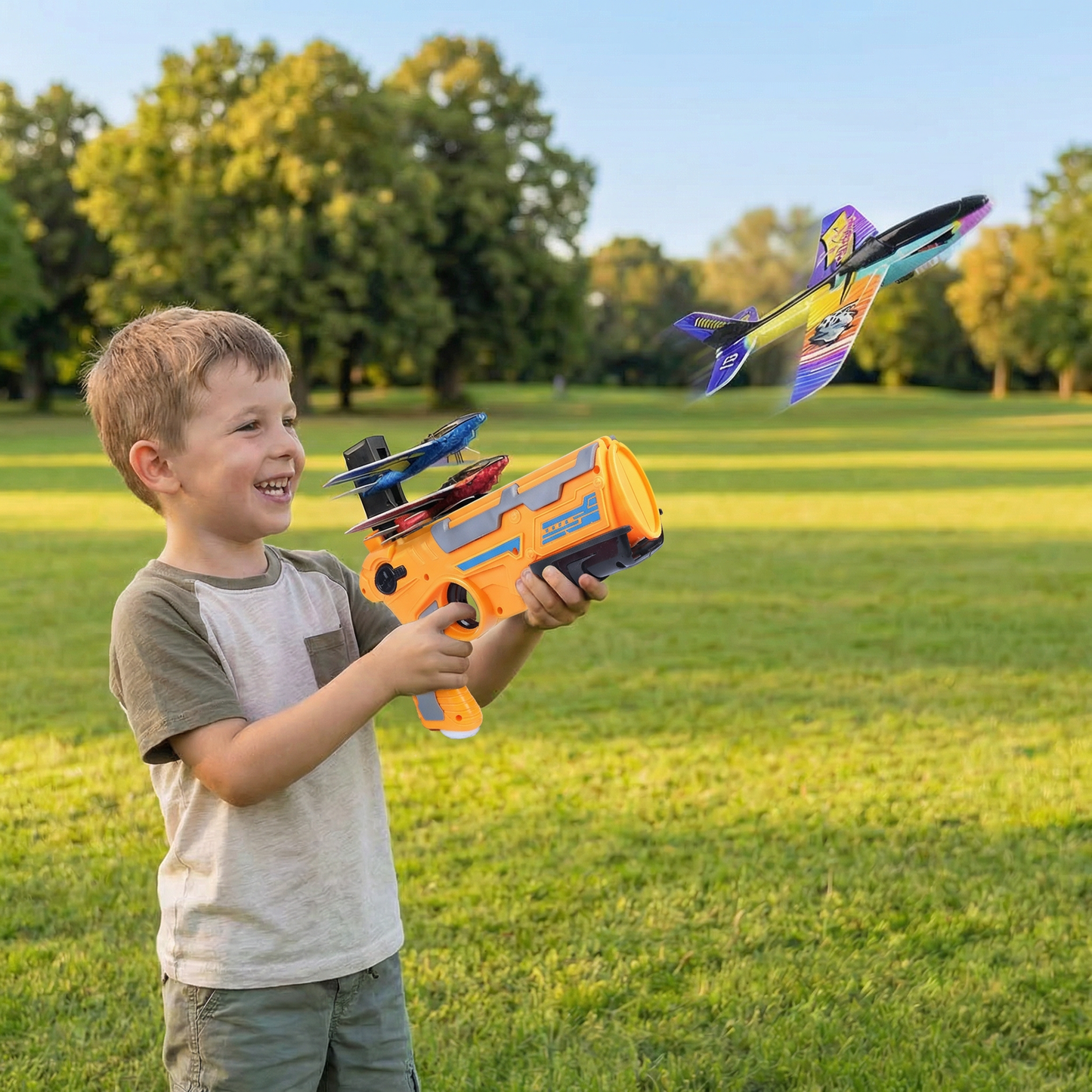 Kinder Flugzeug-Katapult Launcher – Outdoor Flugspiel