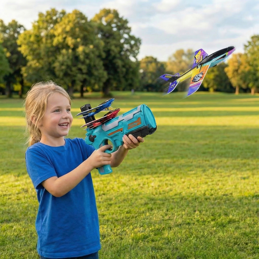 Kinder Flugzeug-Katapult Launcher – Outdoor Flugspiel