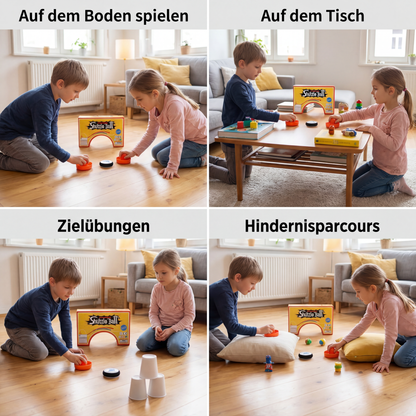 Mini Airhockey Tischspiel für Kinder – Schnelles Reaktionsspiel mit Pucks