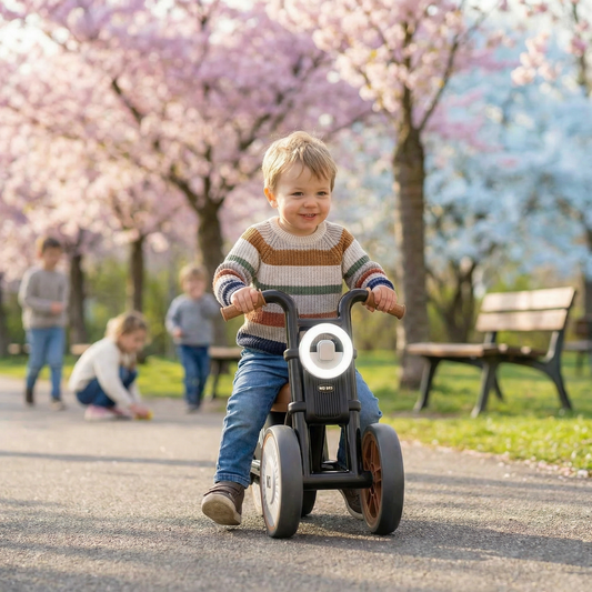Stylisches Kinder Dreirad mit Reifen Lautlos Technologie und Licht
