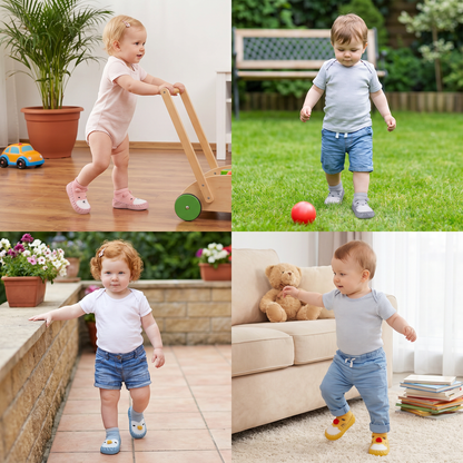 Atmungsaktive Babysocken – Rutschfeste Laufsocken mit weicher Sohle für Säuglinge und Kleinkinder
