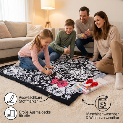Kreative Ausmaldecke für die ganze Familie