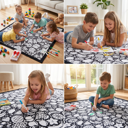 Kreative Ausmaldecke für die ganze Familie